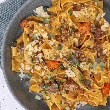 Pasta med ragout af osso buco - Pasta med osso buco