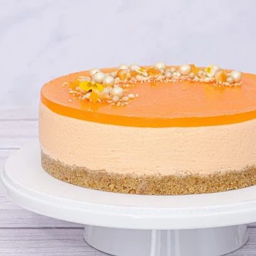 Aperol Spritz cheesecake - Opskrift på Aperol Spritz cheesecake