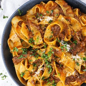 Short ribs pasta - Opskrift på pasta med braiserede short ribs