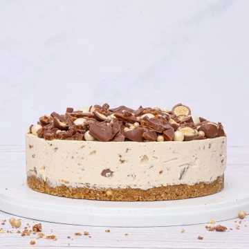 Daim cheesecake - Opskrift på cremet daim cheesecake