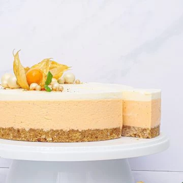 Pornstar Martini cheesecake - Opskrift på passionafrugt cheesecake