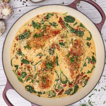 Kylling i flødesauce med soltørrede tomater - Opskrift på Tuscan Chicken