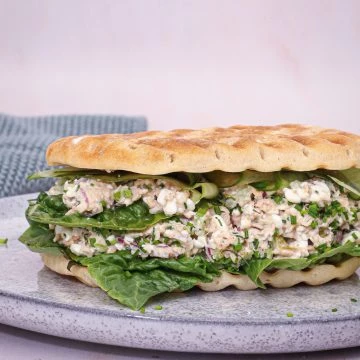 Sandwich med tunsalat med hytteost - Sandwich med tun og hytteost