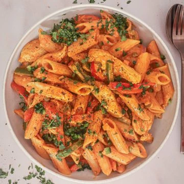 Fajita pasta med kylling - Opskrift på fajita pastaret med kylling og grøntsager