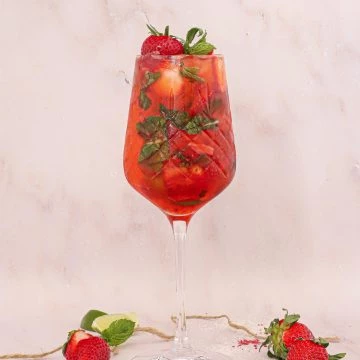 Jordbær mojito - Mojito opskrift med jordbær