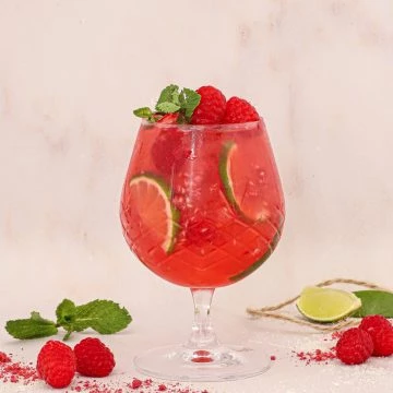 Hindbær mojito - Opskrift på mojito med hindbær
