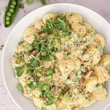 Karry kartoffelsalat - Kartoffelsalat med karry og bacon