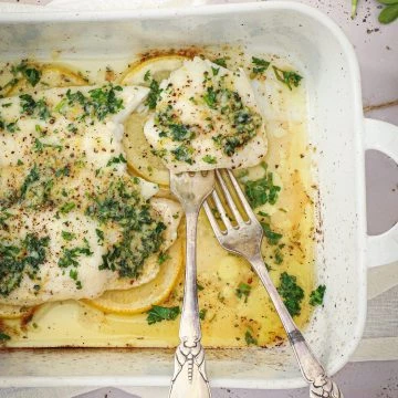 Bagt rødspættefilet med citron og hvidløg - Grillet rødspætte