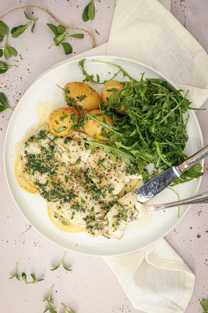 Bagt rødspættefilet med citron og hvidløg - Grillet rødspætte