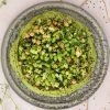 Layered avocado hummus - Avocado hummus med kikærtesalat