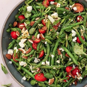 Græsk bønnesalat - Bønnesalat med grønne bønner og tomater